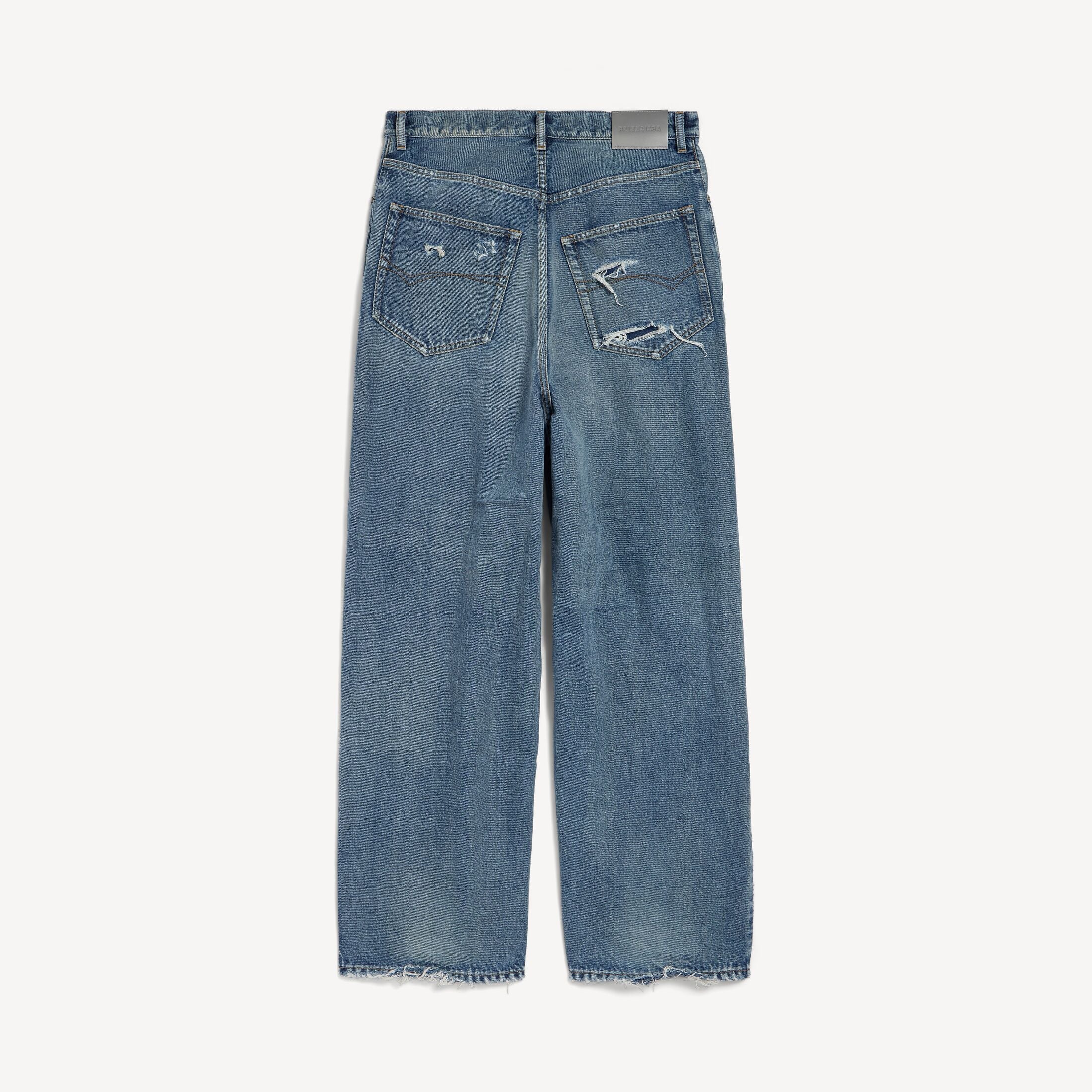 Distressed Baggy Fit Jeans — Blue