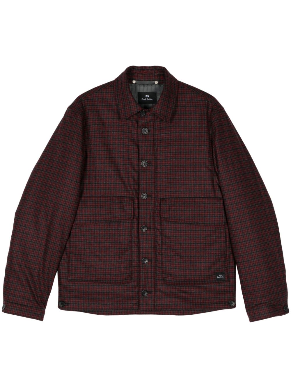 Plaid-check jacket - Red