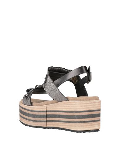 Woman Sandals Gunmetal Size 11 Leather
