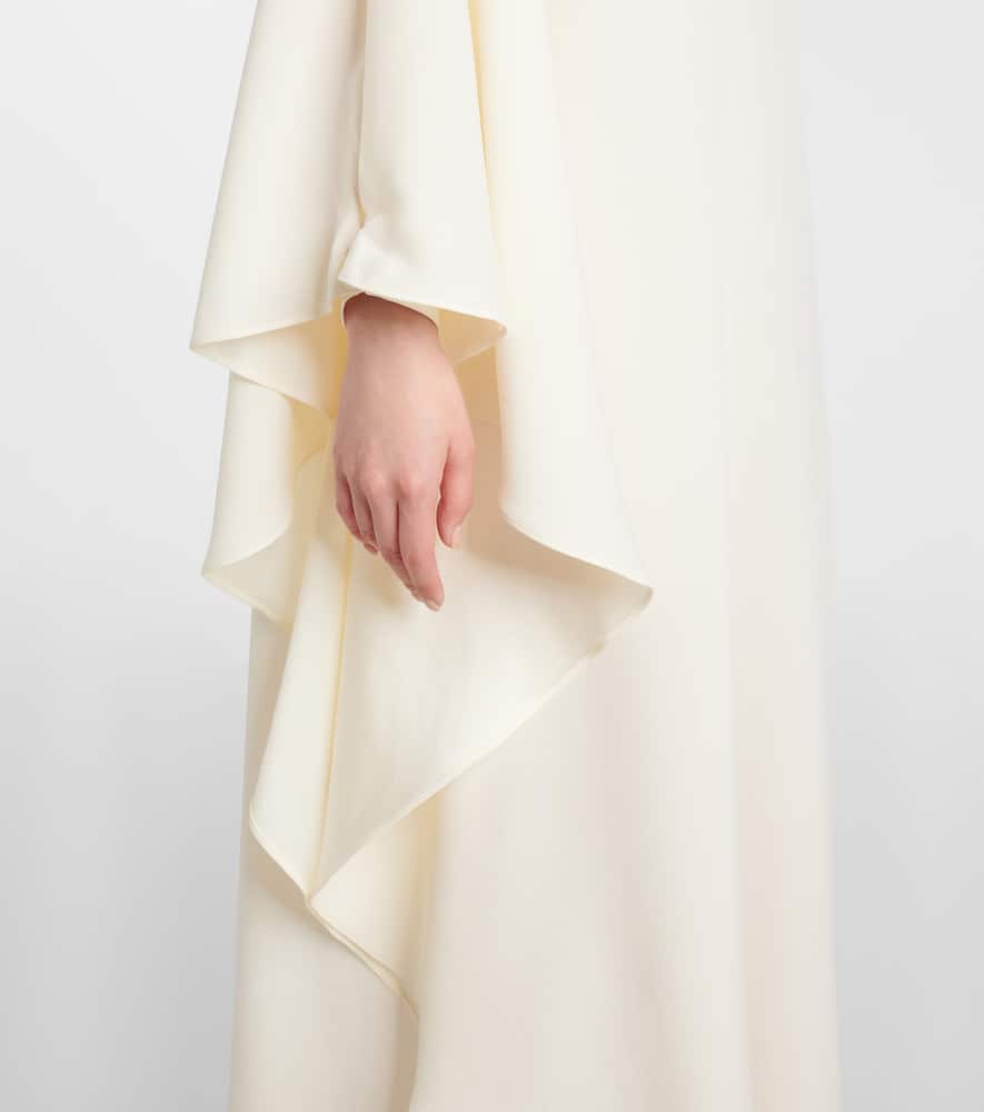 Bolkan Garden feather-trimmed maxi dress