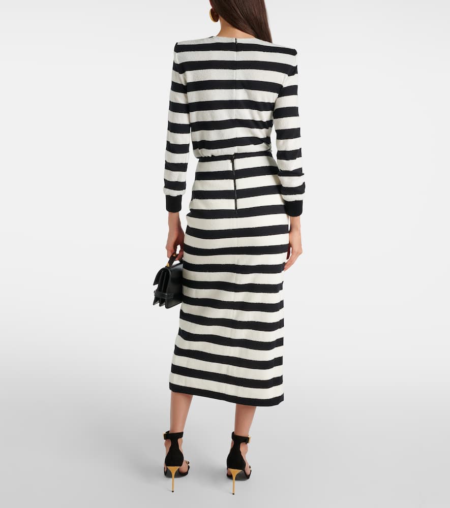 Striped midi skirt