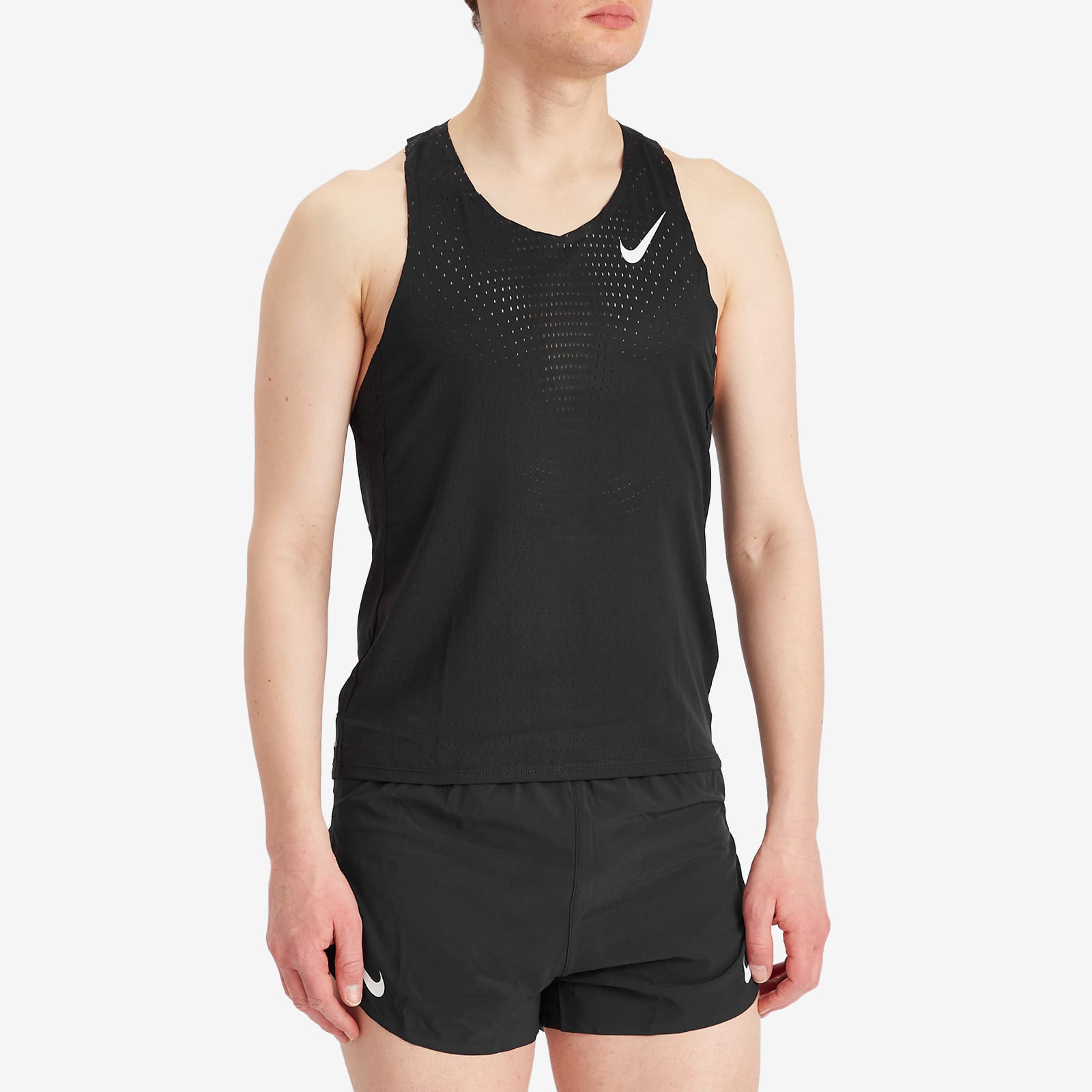 Men's Running Aeroswift Singlet in Black/Summit White