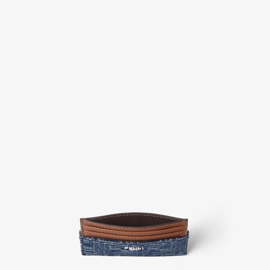 FF Jacquard Denim Card Holder