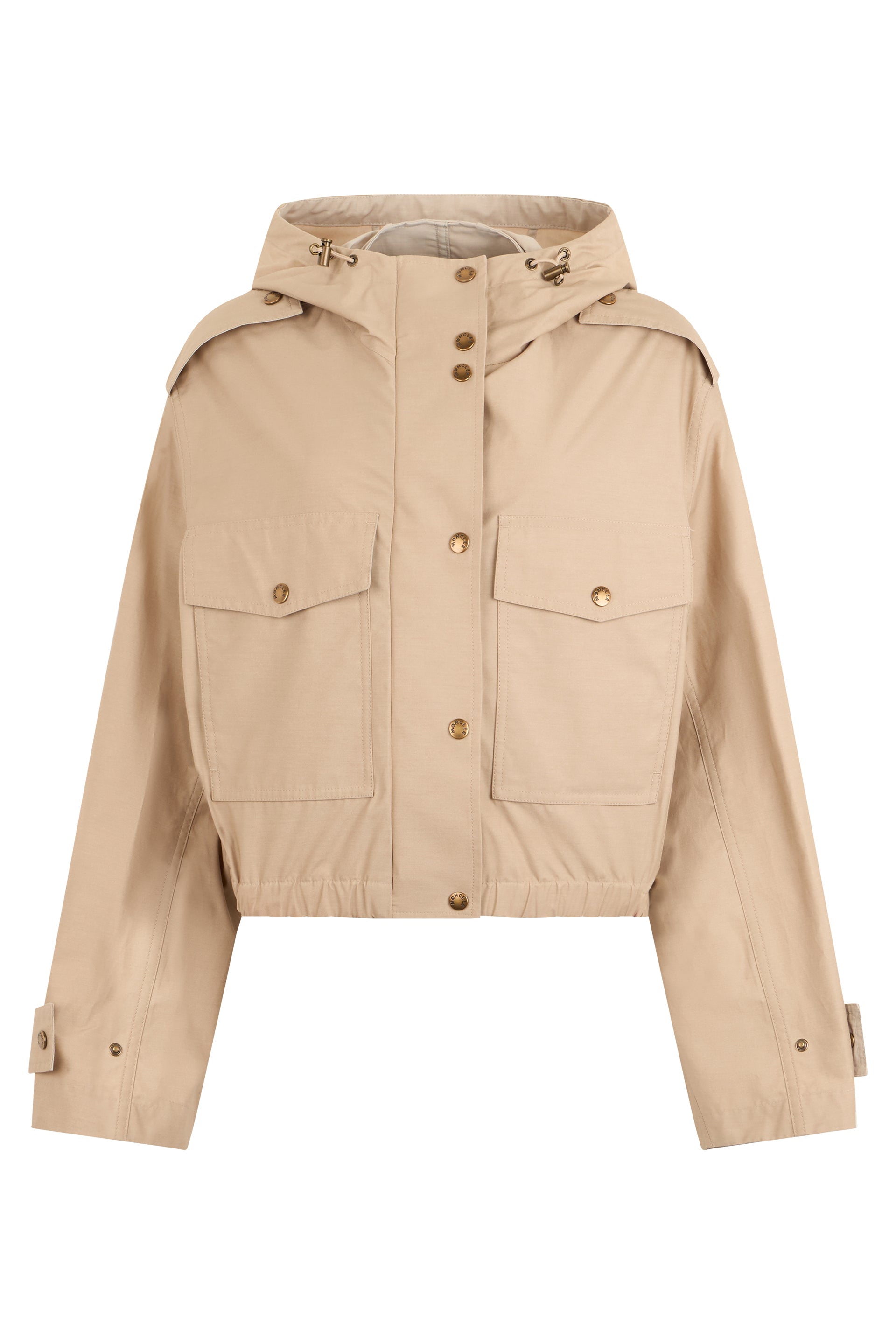 Mini Hooded Cotton Blend Jacket