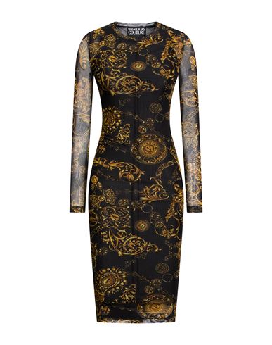 Woman Midi dress Black Size 12 Polyamide, Elastane