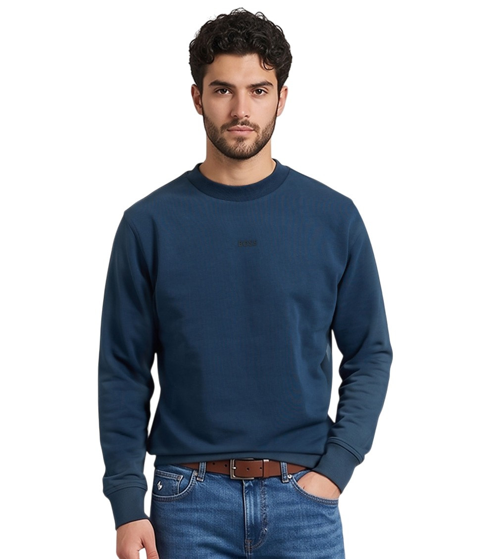 Blue Crew Neck Sweatshirts