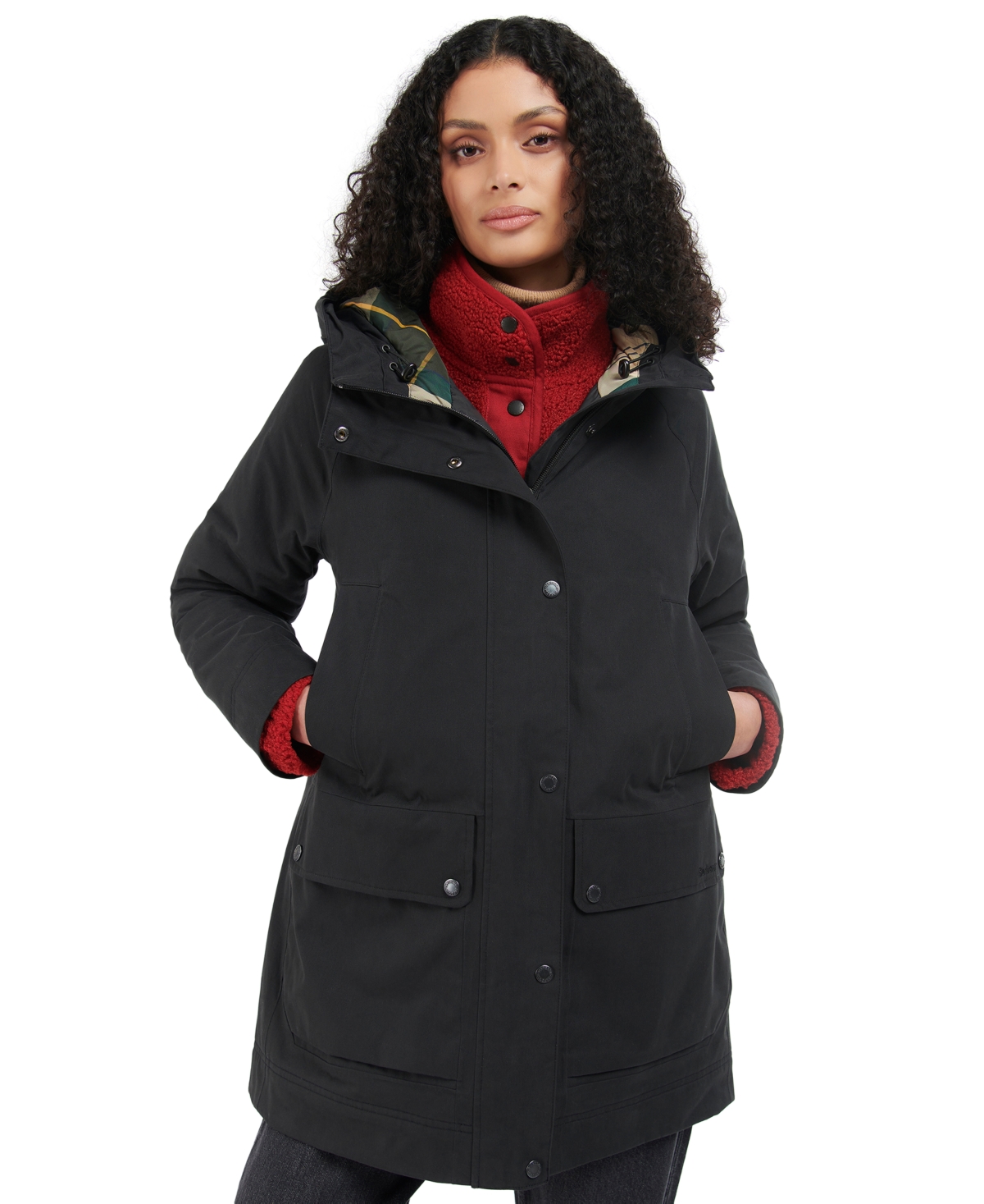 Women's Winter Beadnell Coat - Black/Ancient