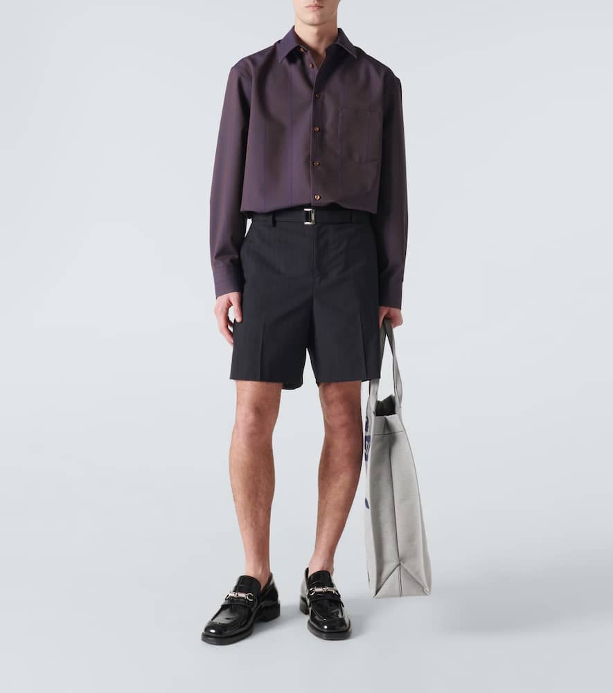 Striped wool shirt