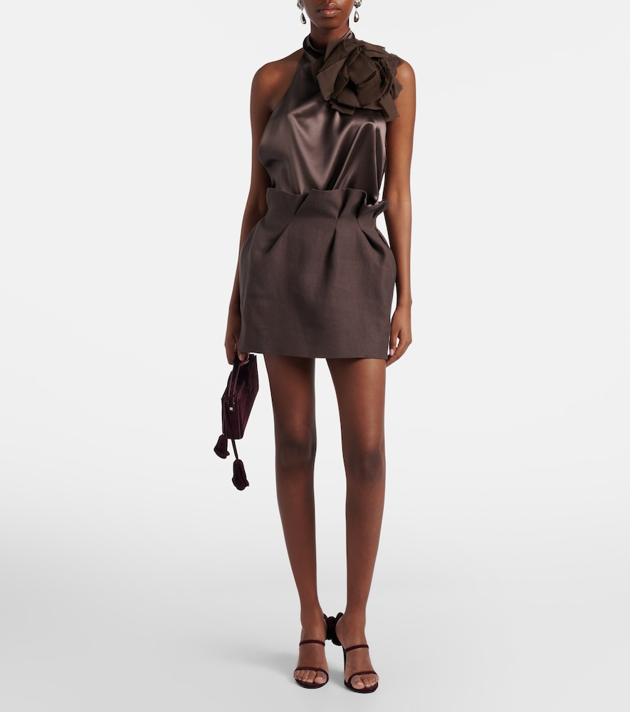 Linen miniskirt