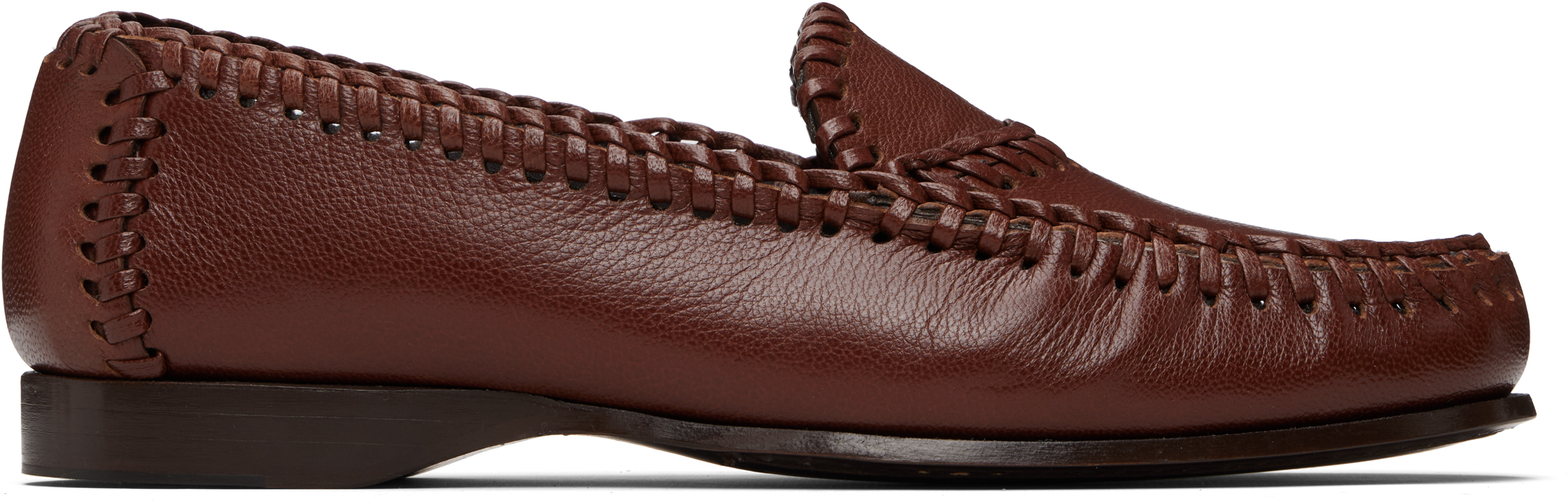 Brown Sastre Supple Shiny Loafers