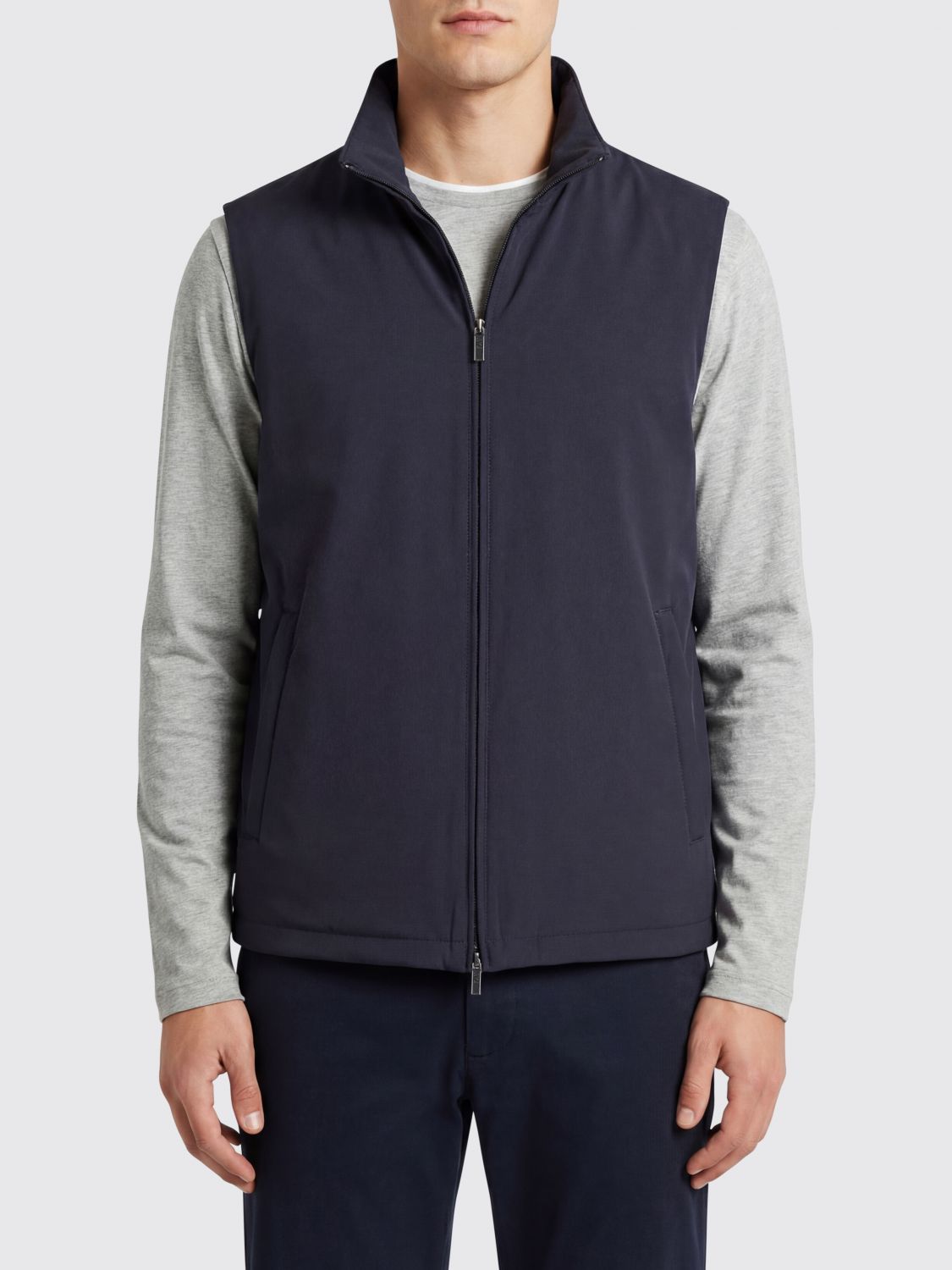 Suit Vest Men color Blue