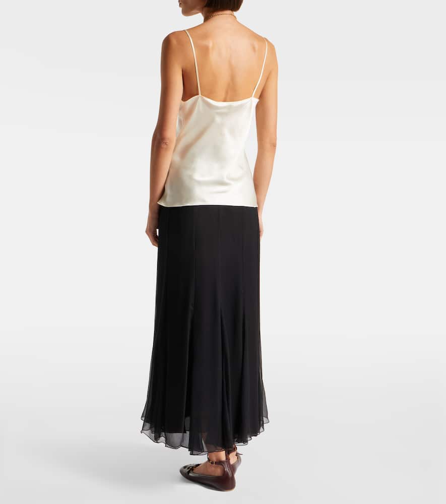 Chloé Lace-trimmed silk satin camisole
