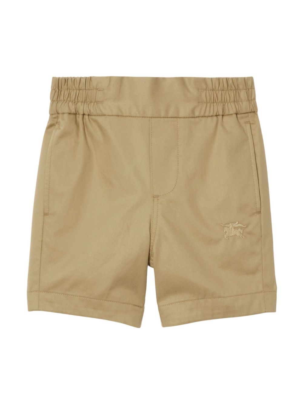 Equestrian Knight-embroidered cotton shorts - Neutrals