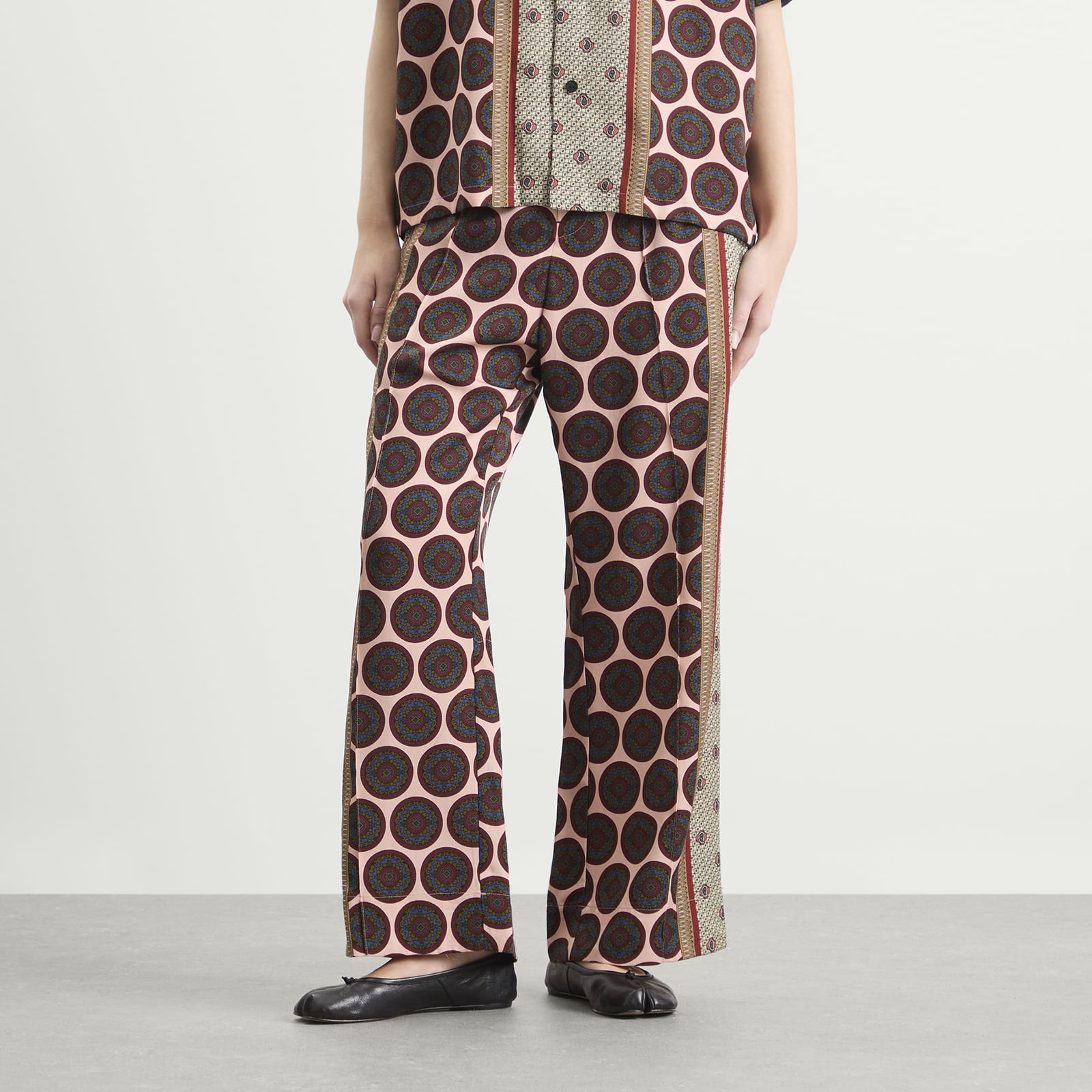 Women's TOGA Inner Print Trousers in Light Pink