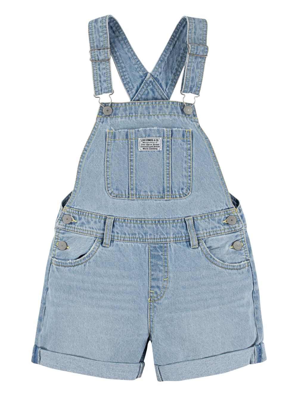 Levi's Kids denim overall shorts - Blue