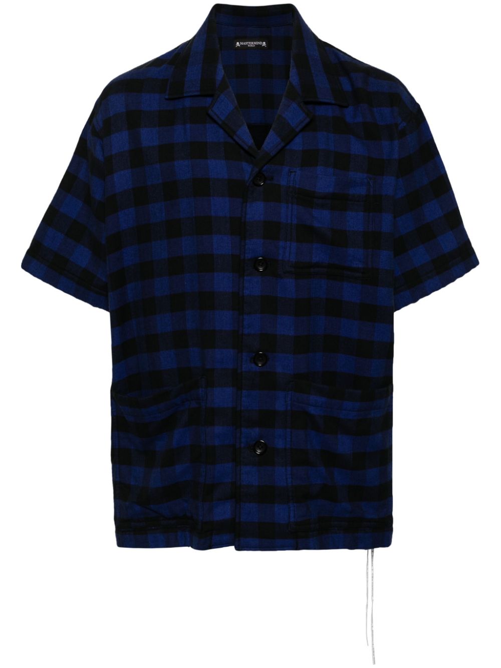 Checked cotton shirt - Black