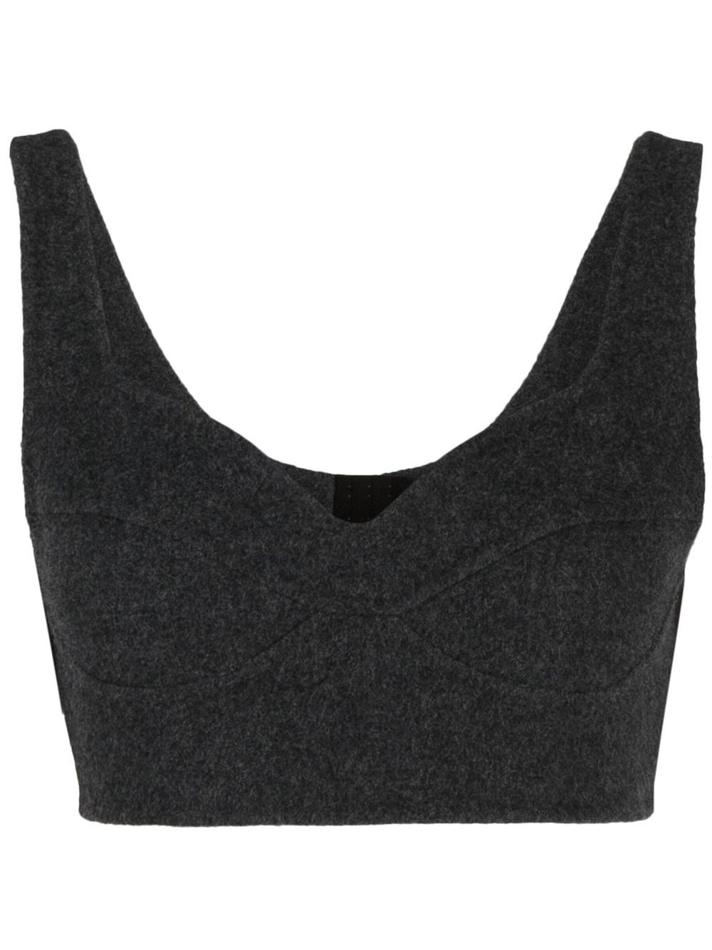 Cropped wool top - Grey
