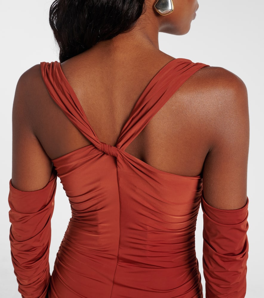 Rosseli gathered jersey maxi dress