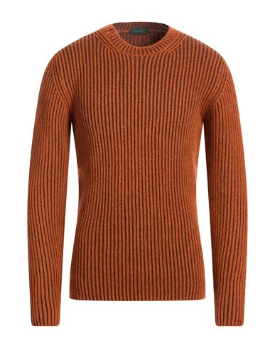 Man Sweater Orange Size 44 Virgin Wool