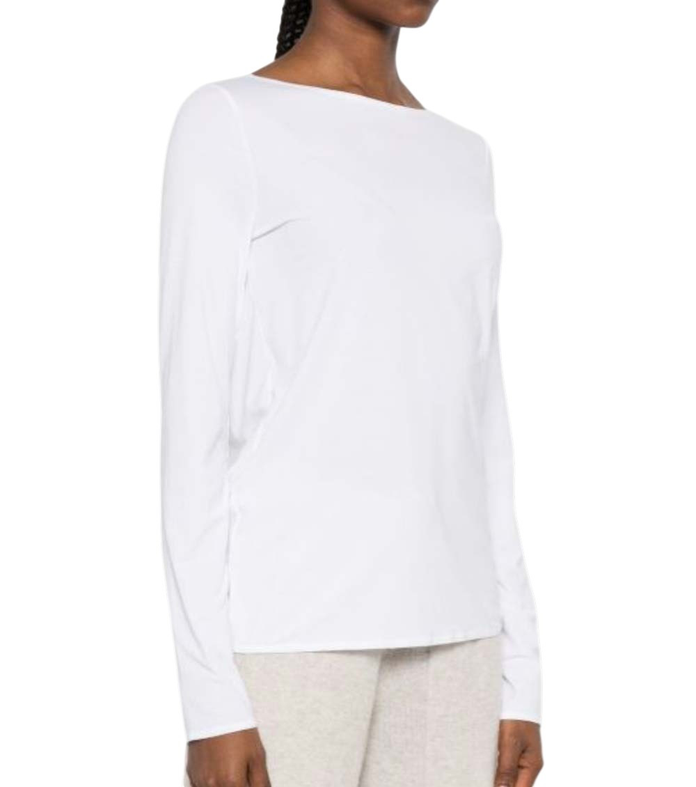 White Crew Neck Full Sleeves T-Shirt