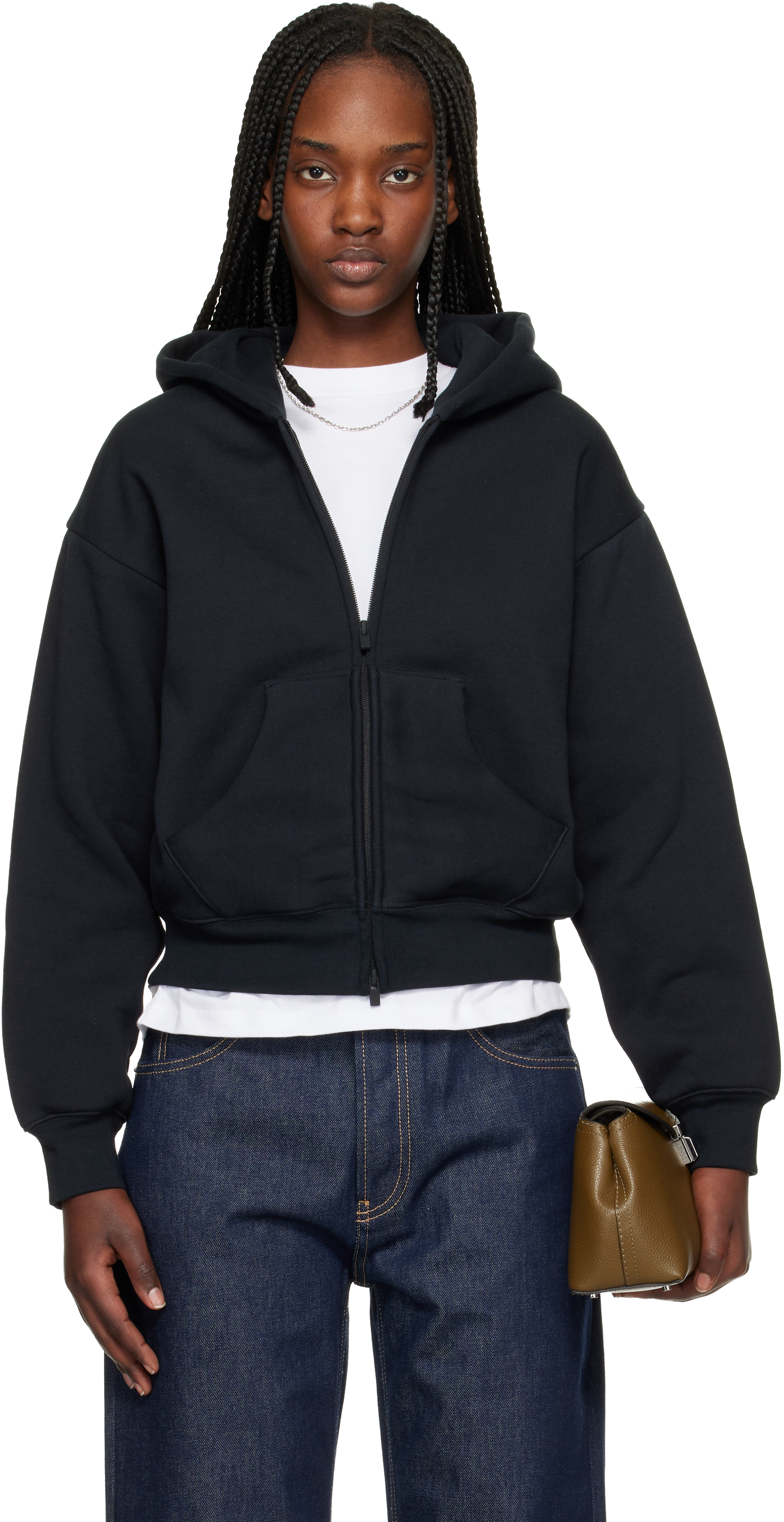 Black Classic Full Zip Hoodie