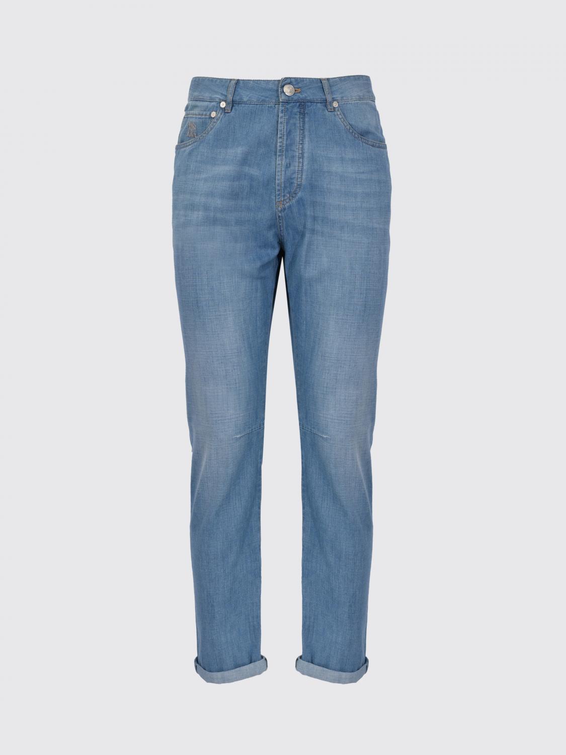 Pants Men color Denim