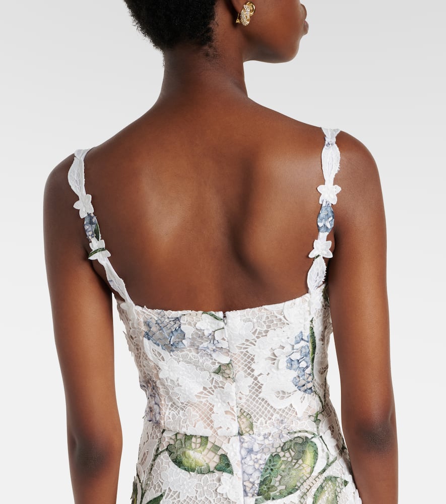 Floral bustier gown