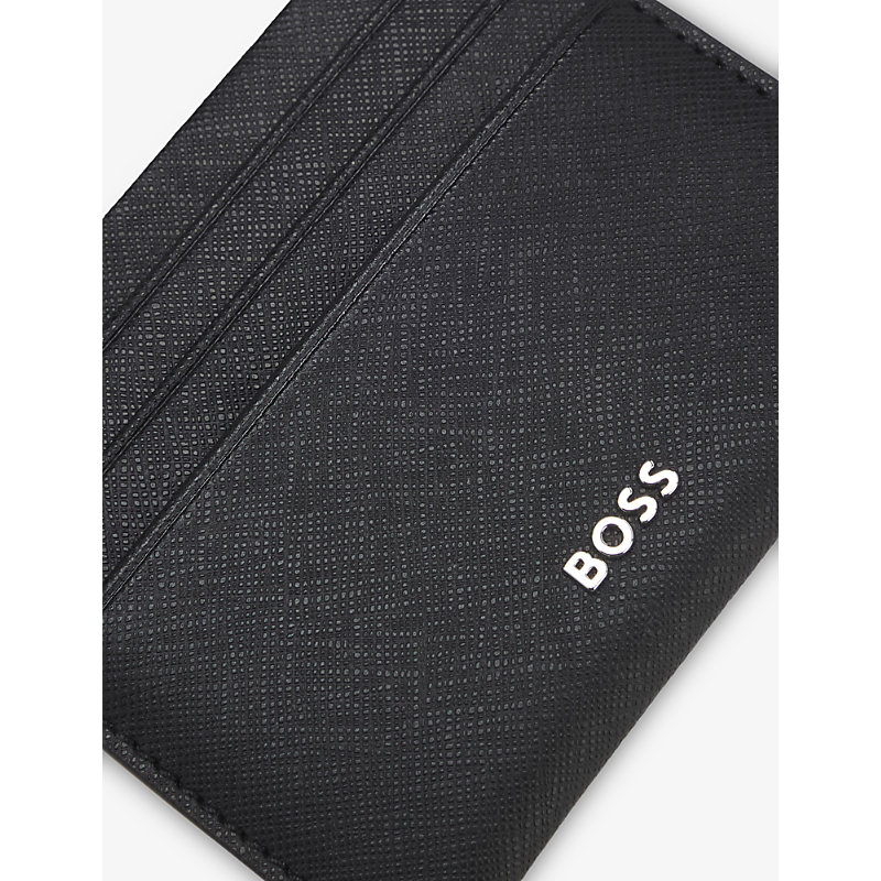 Mens Logo Leather Card Holder