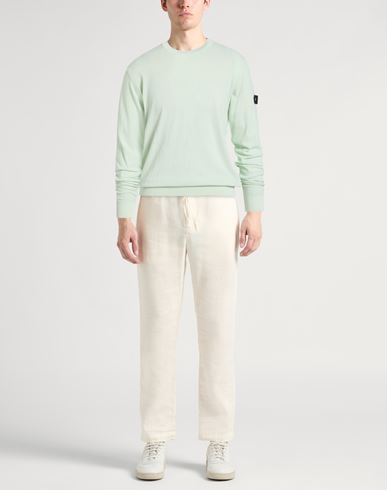 Man Sweater Light green Size M Cotton