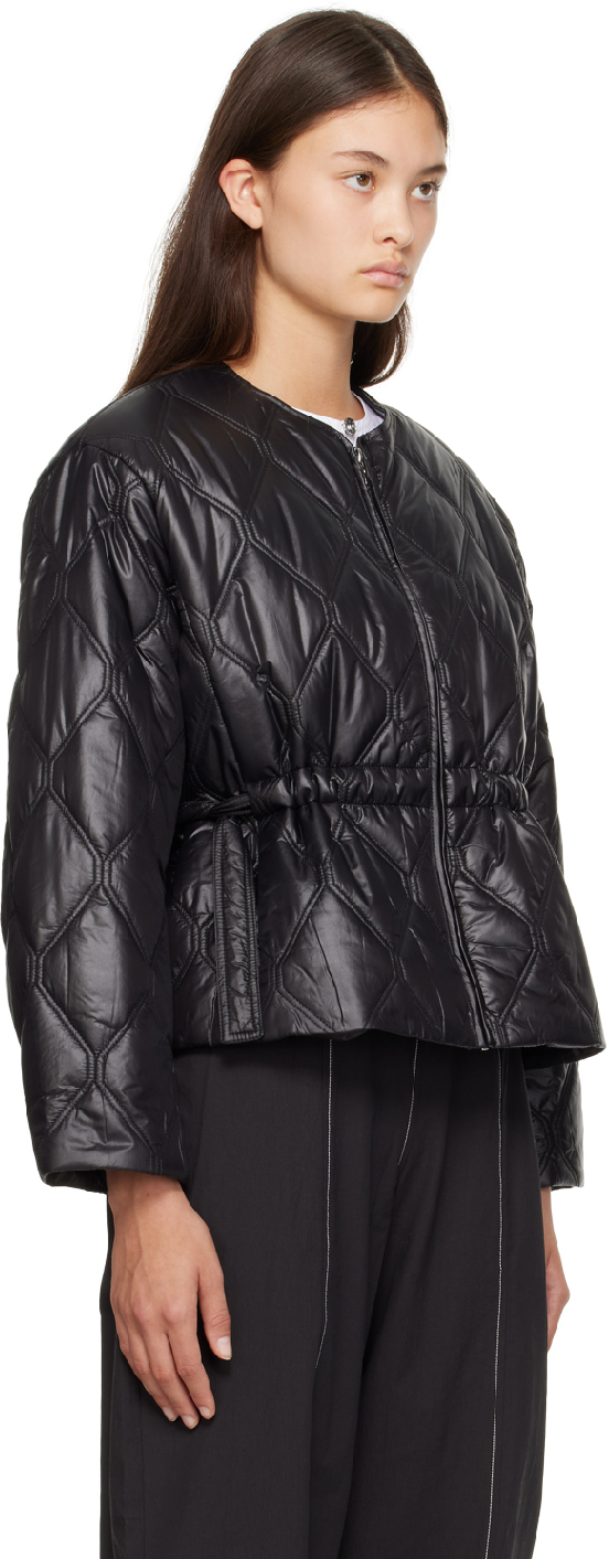 Black quilted jacket