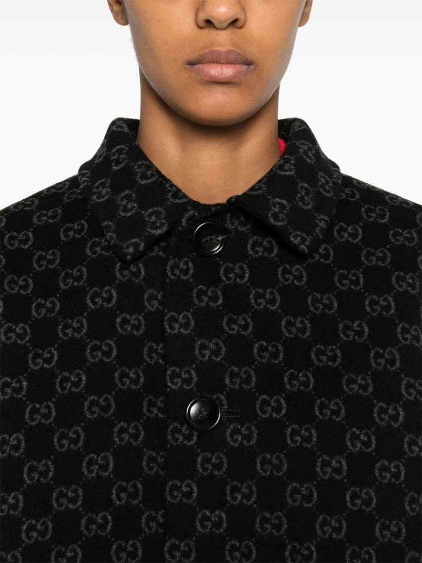 Black GG Reversible Coat