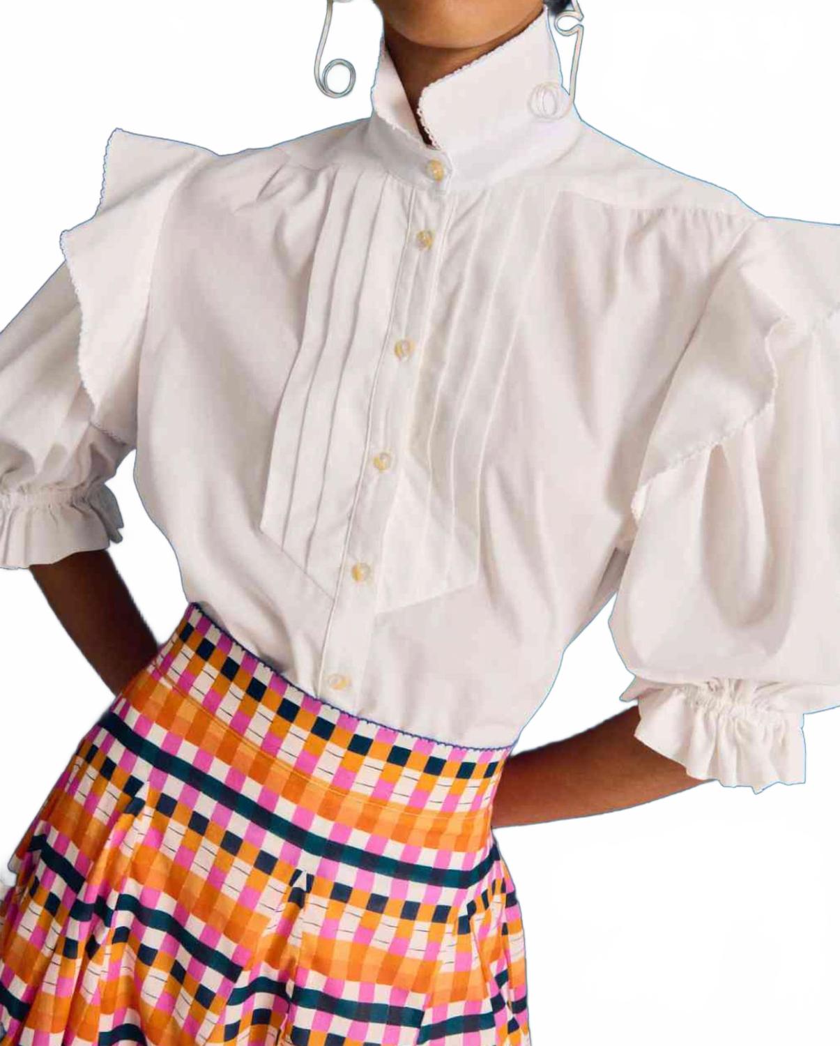 Chia Blouse In Solid White