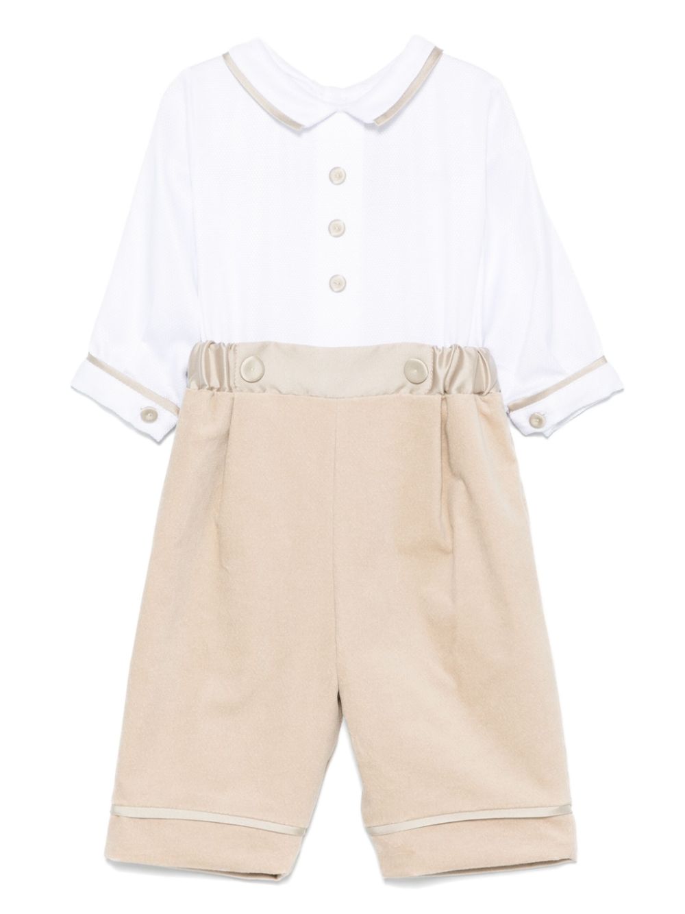 Panelled romper - Neutrals