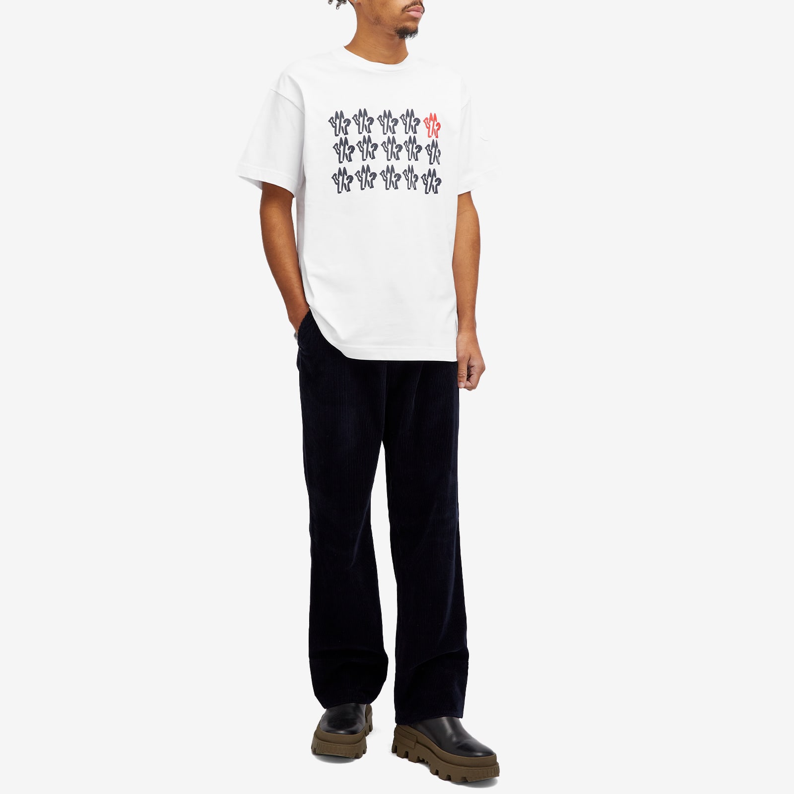 Men's Cord Drawstring Trousers in Navy