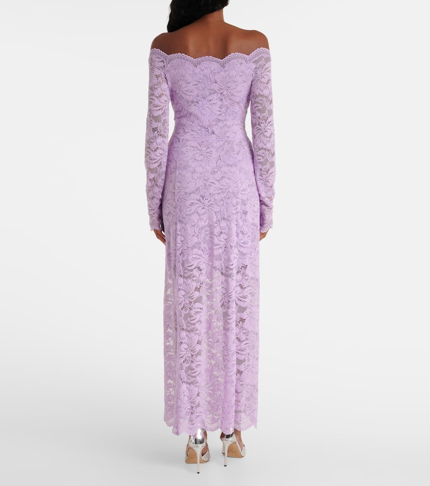 Lavender lace gown