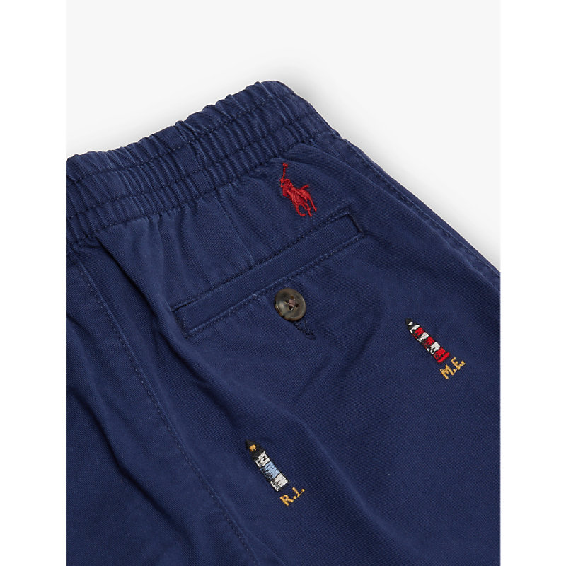 Boys VY Kids Boys' Logo-embroidered Cotton-blend Twill Shorts 3 Years