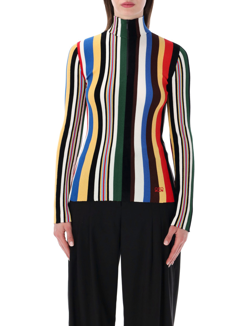 Loewe - knit top slim fit stripe design