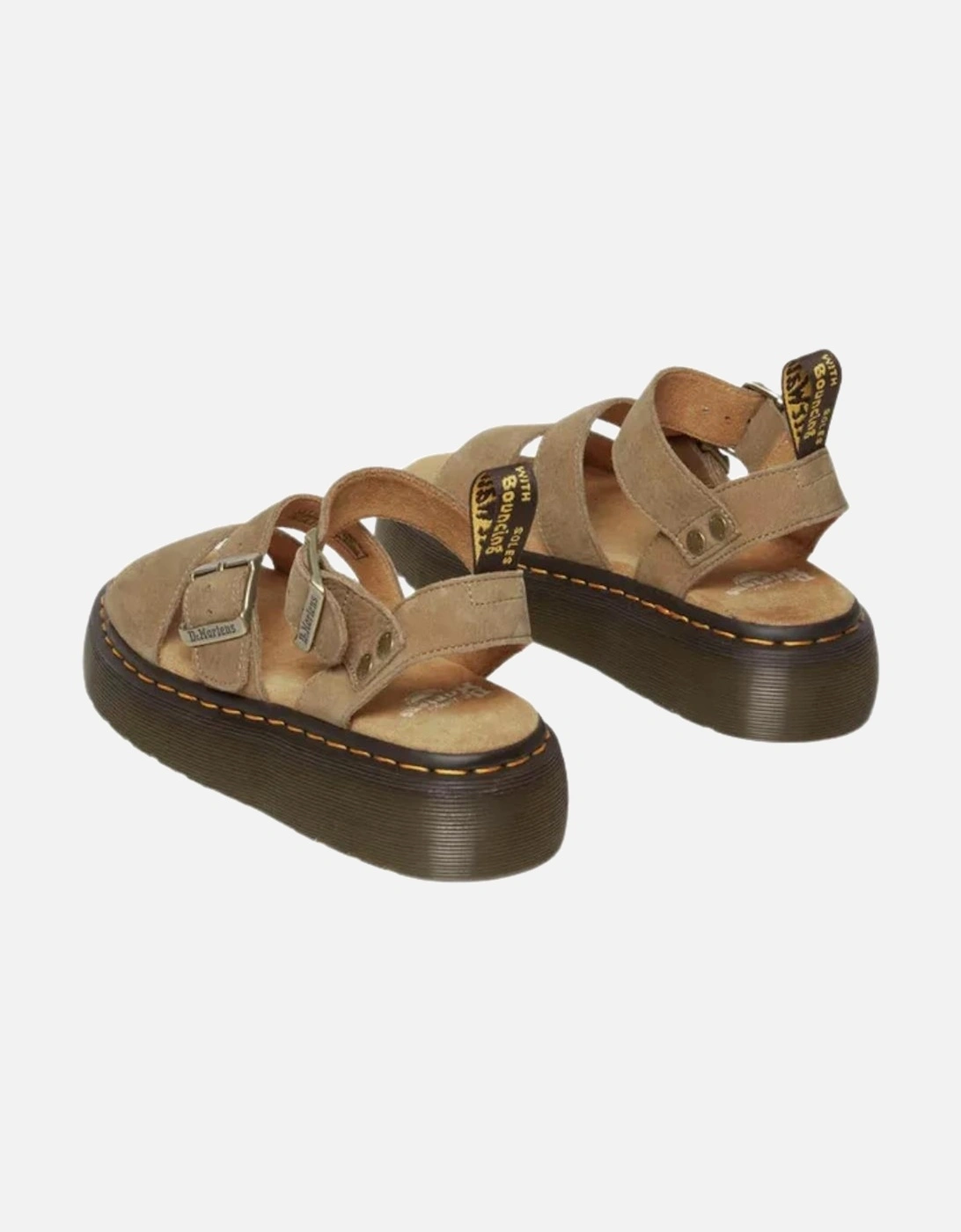 Dr Martens Women's Gryphon Quad Tumbled Nubuck - Savannah Tan - Brown - Size: 4