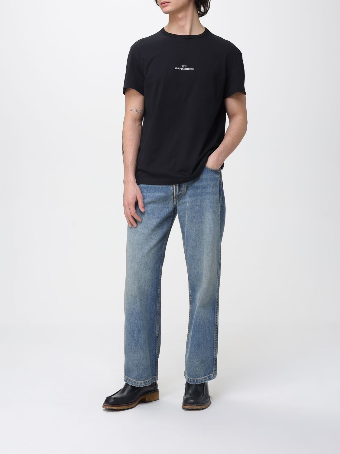 Pants Men color Denim