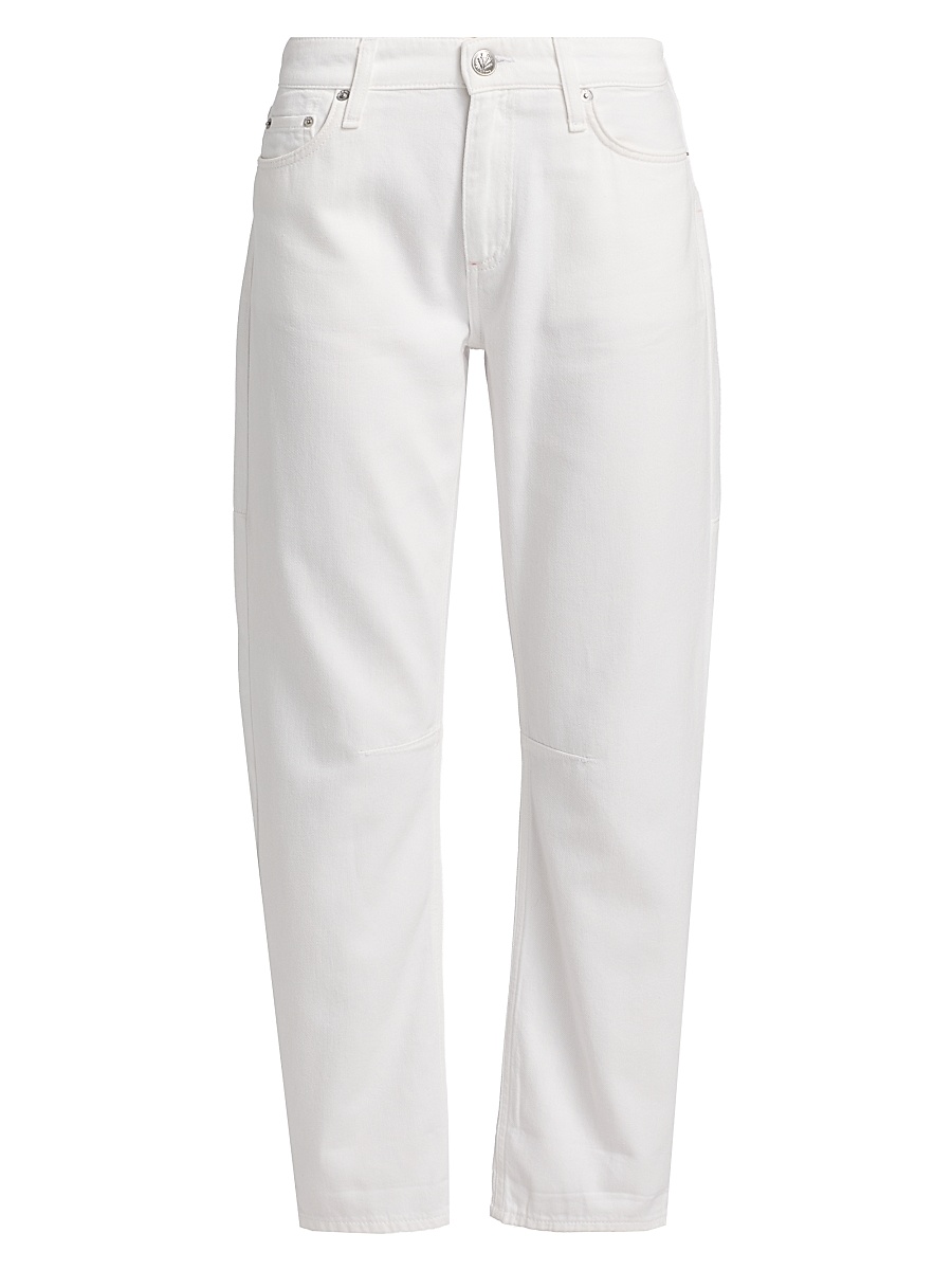 Women's Featherweight Stevie Slim Tapered Barrel-Leg Jeans - White