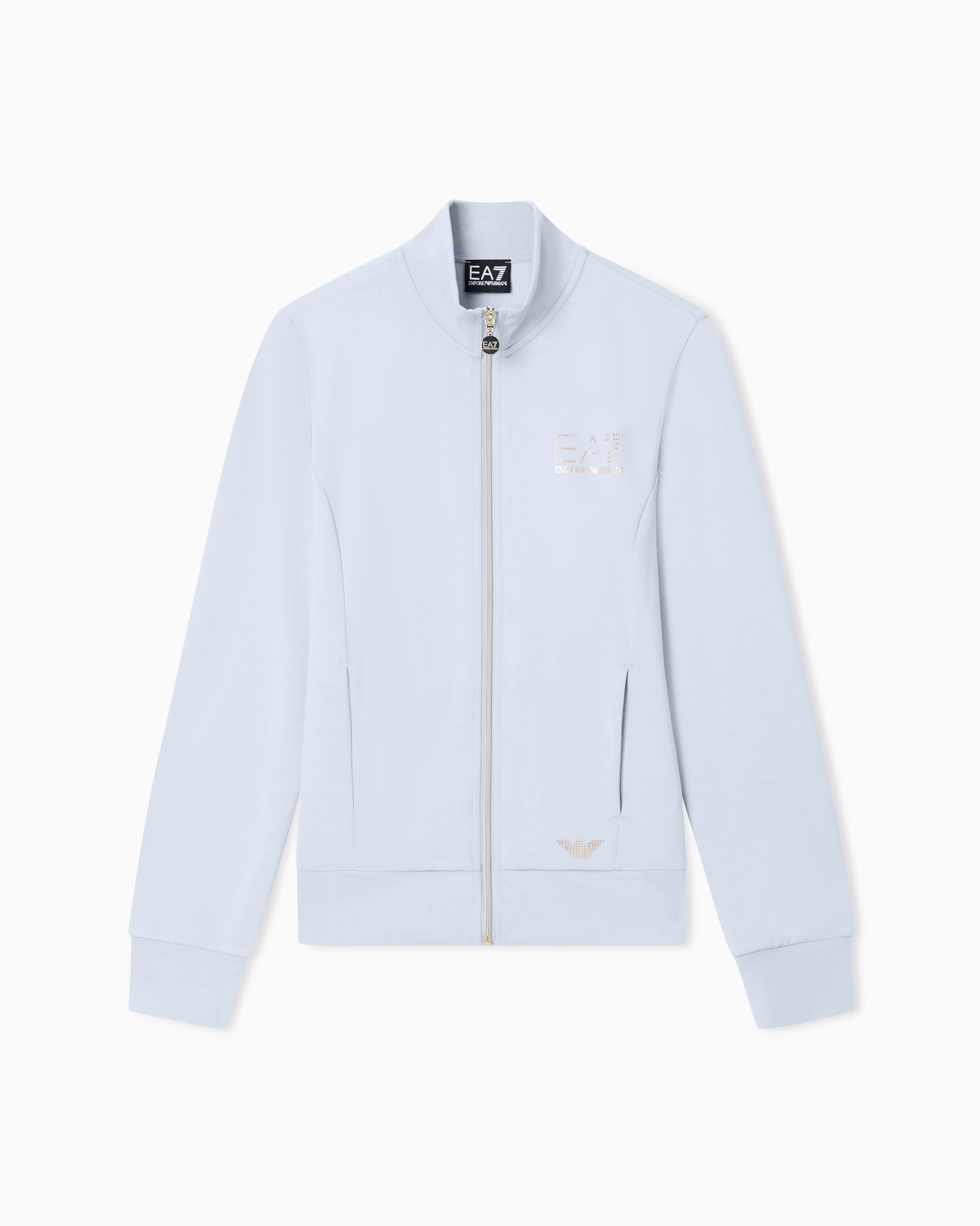 Stretch zip up sweatshirt with studded logo Evolution