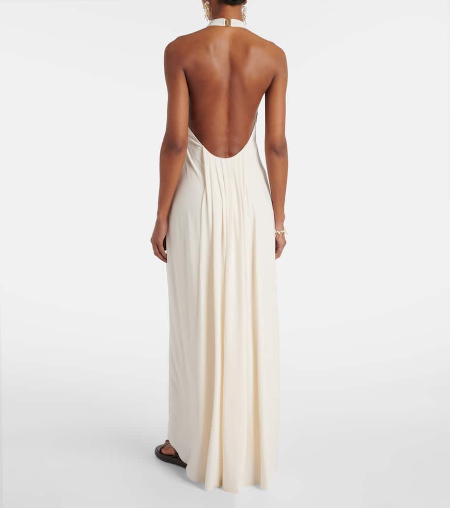 Carrie halterneck jersey maxi dress