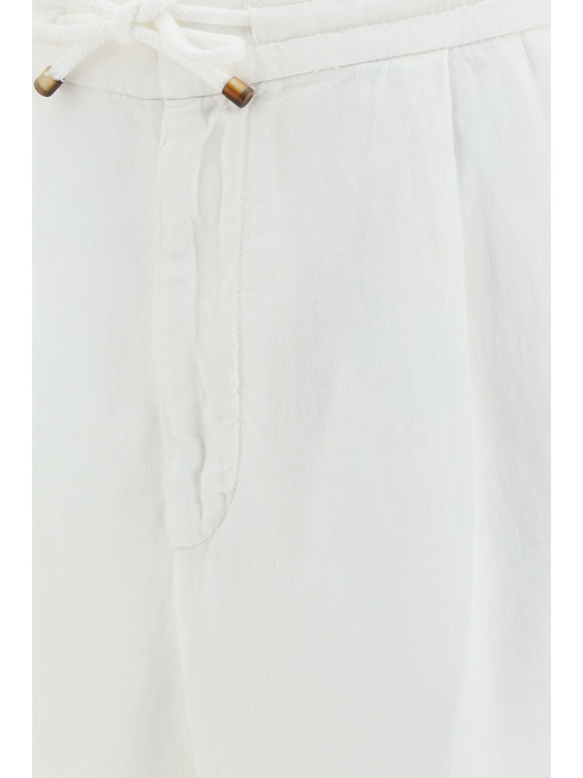 Linen Trousers — White
