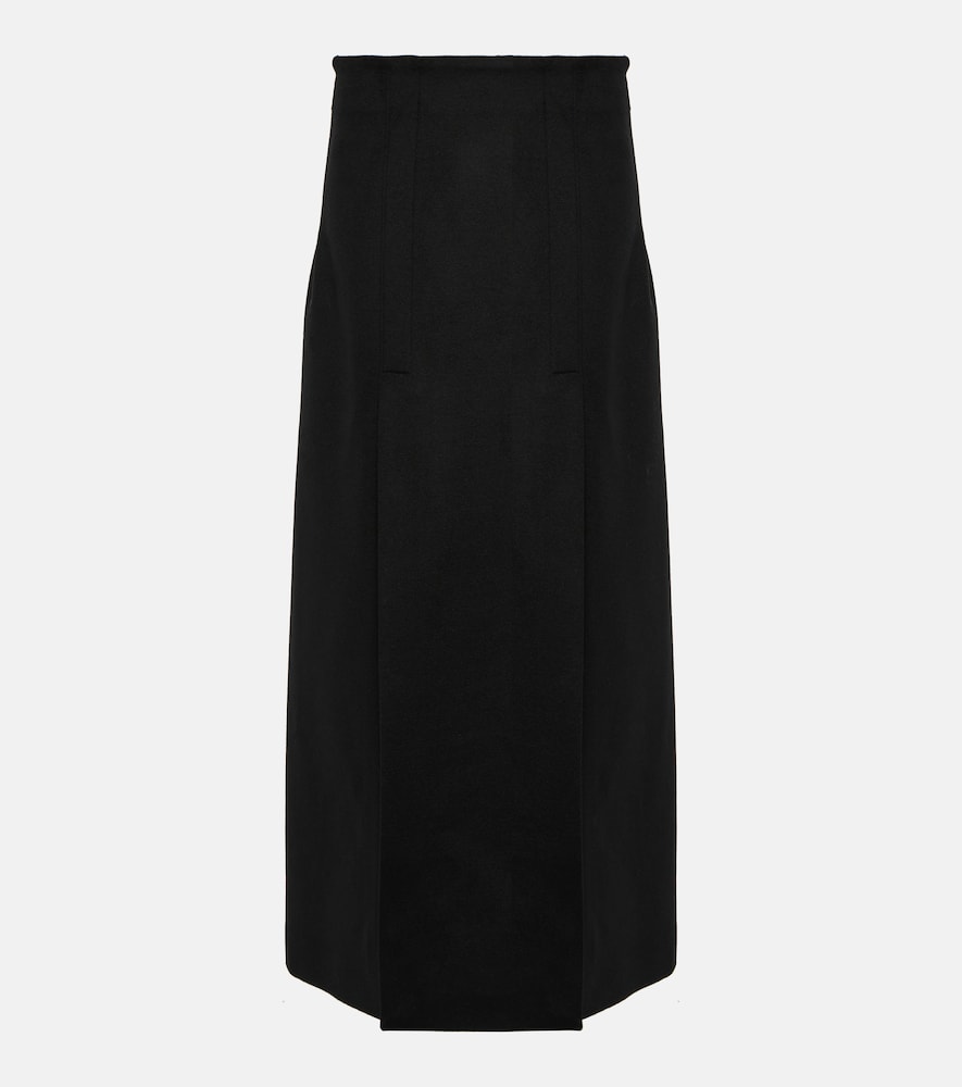 Virgin wool-blend maxi skirt