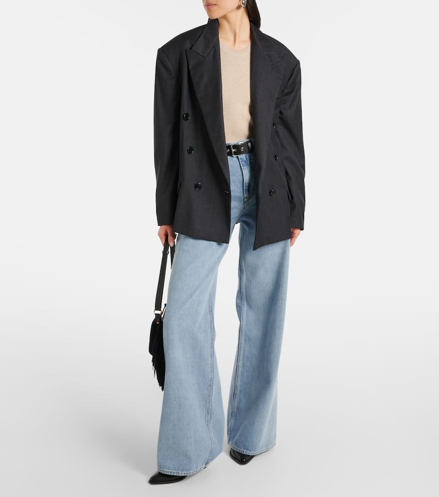 Lemony wide-leg jeans