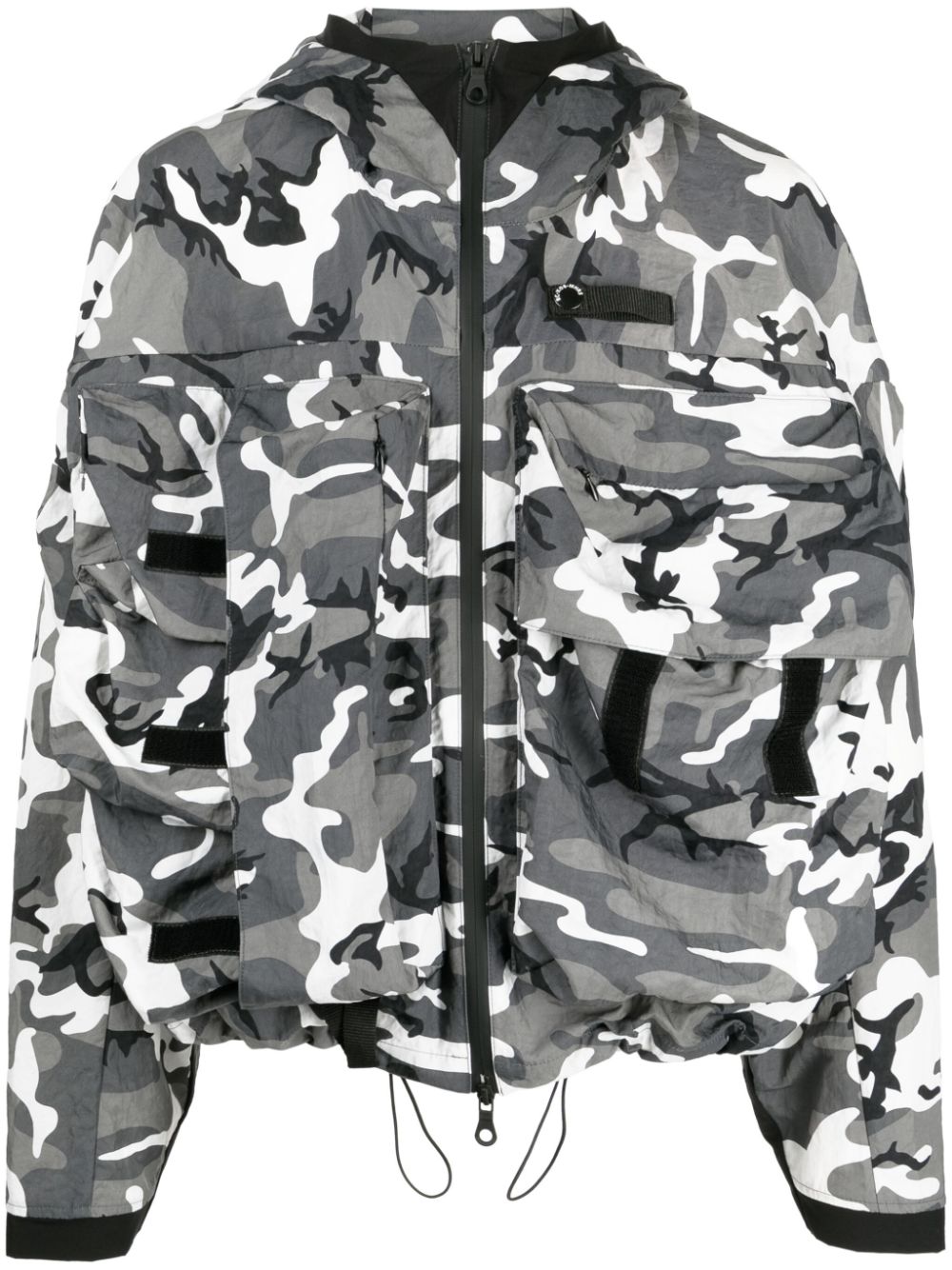 Camouflage-print logo-embroidered jacket - Multicolour