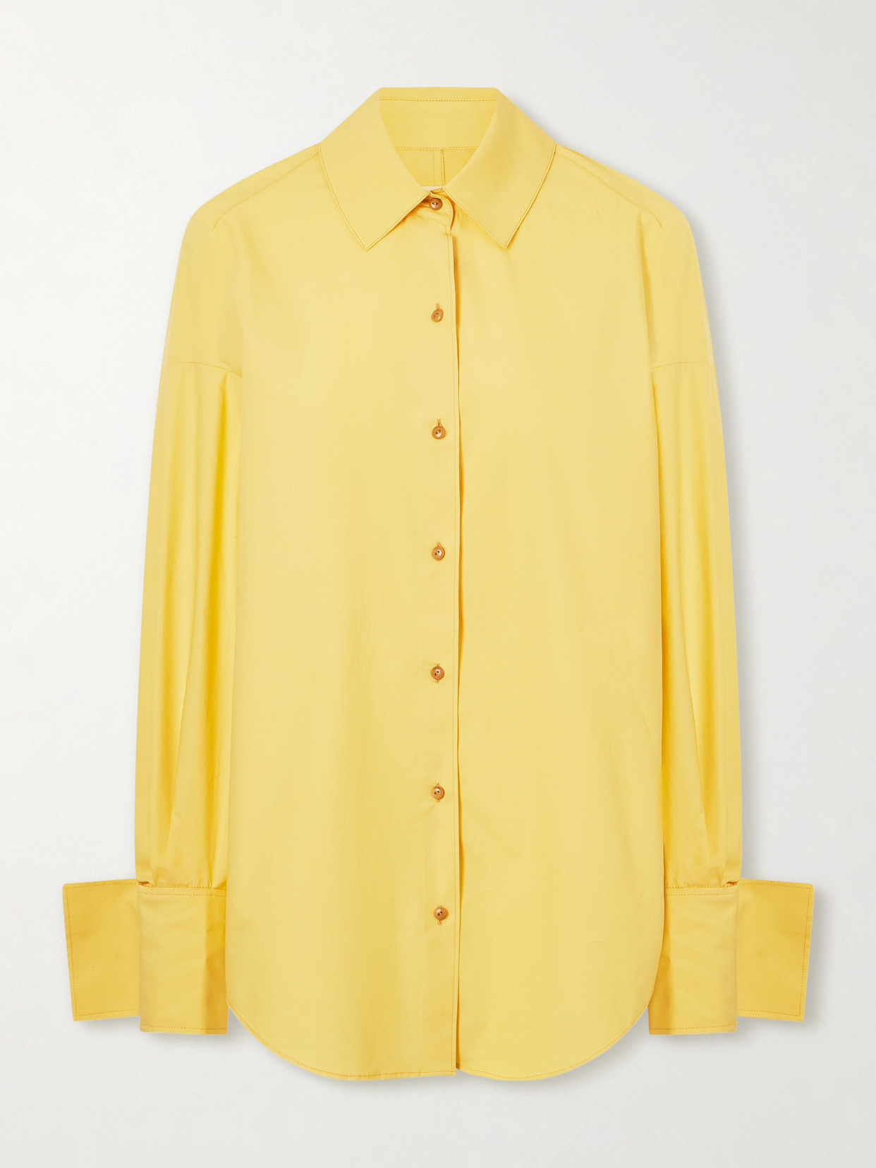Wren Cotton-poplin Shirt - Yellow