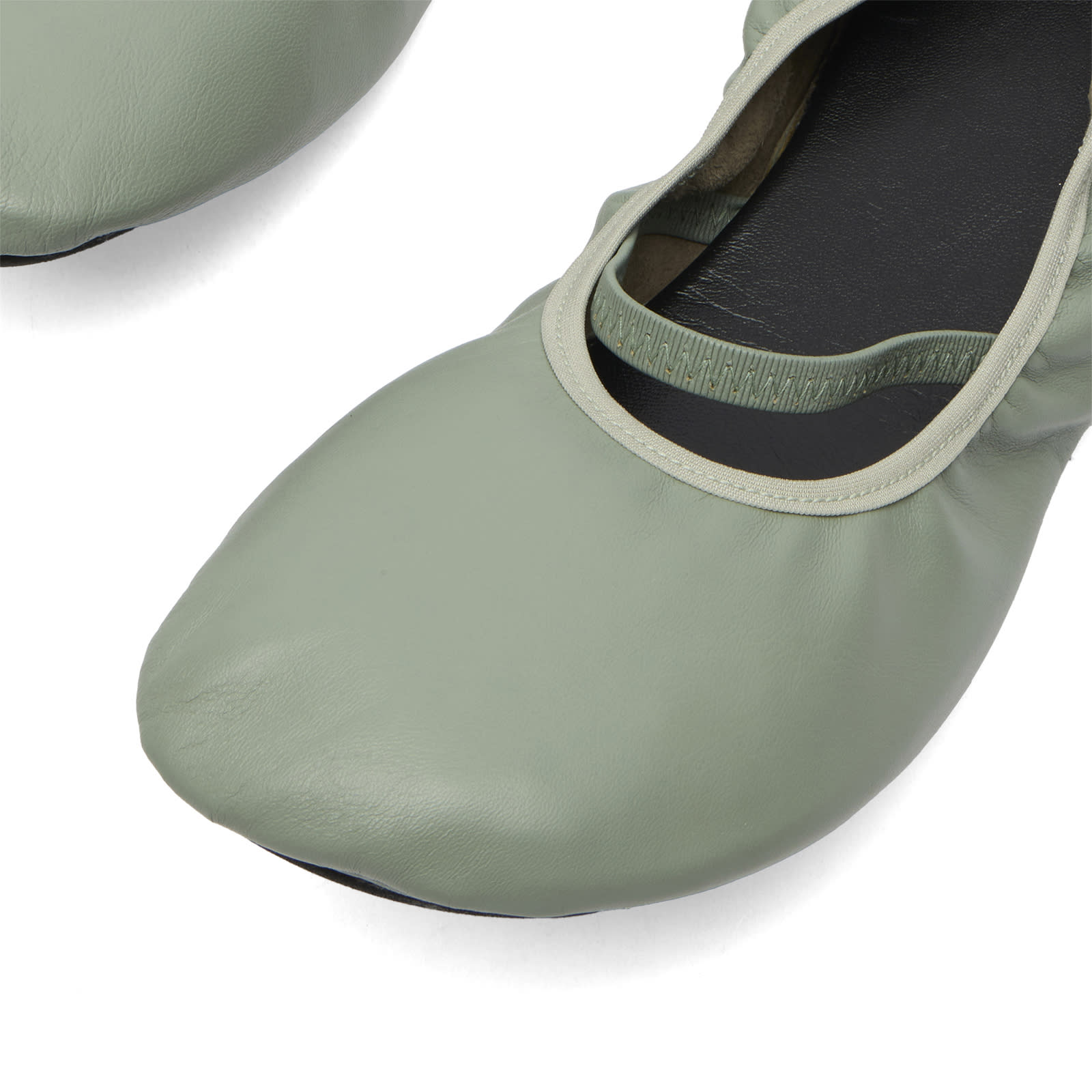 Women's Naira Leather Ballet Flats in Green