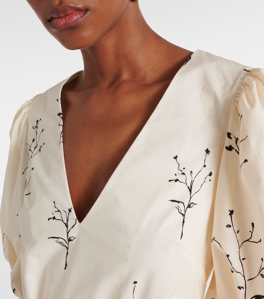Corrie belted floral cotton midi dress