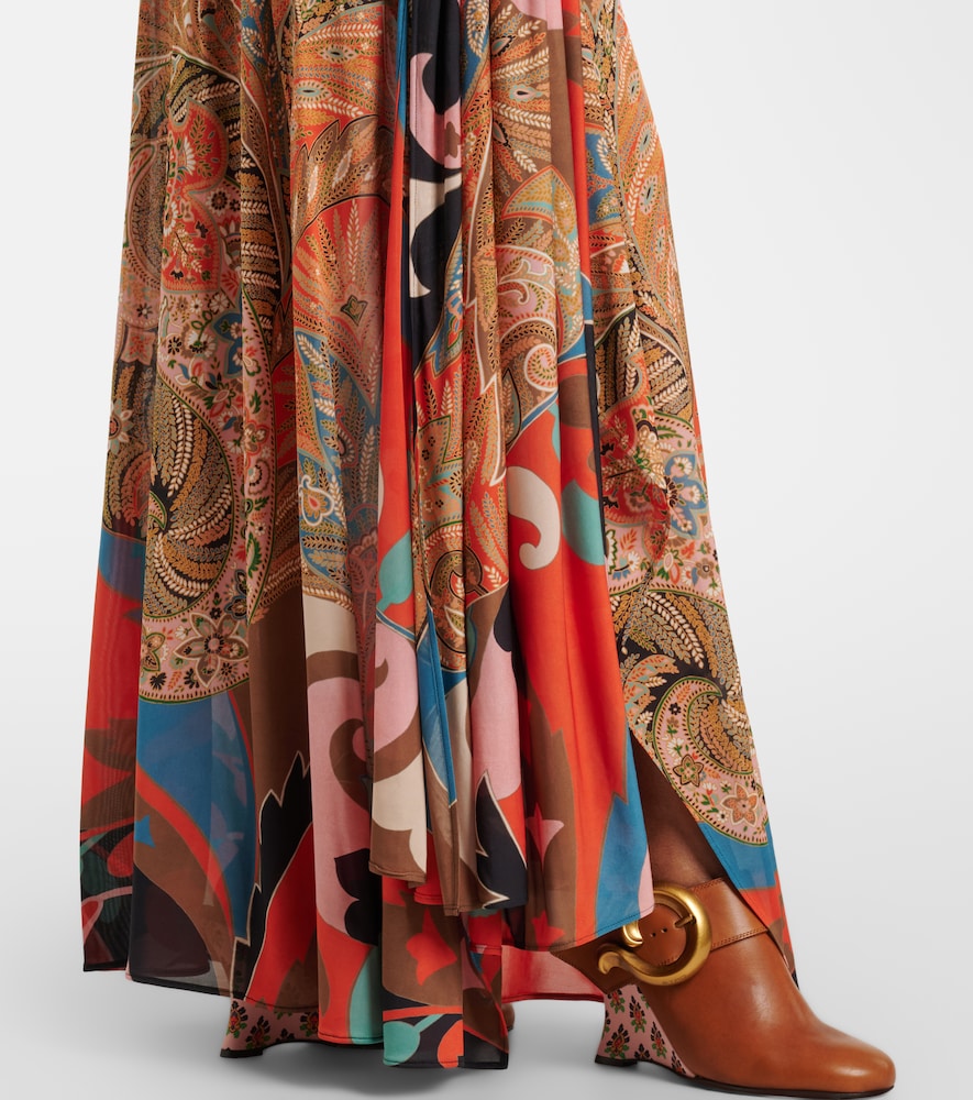 Paisley draped gown